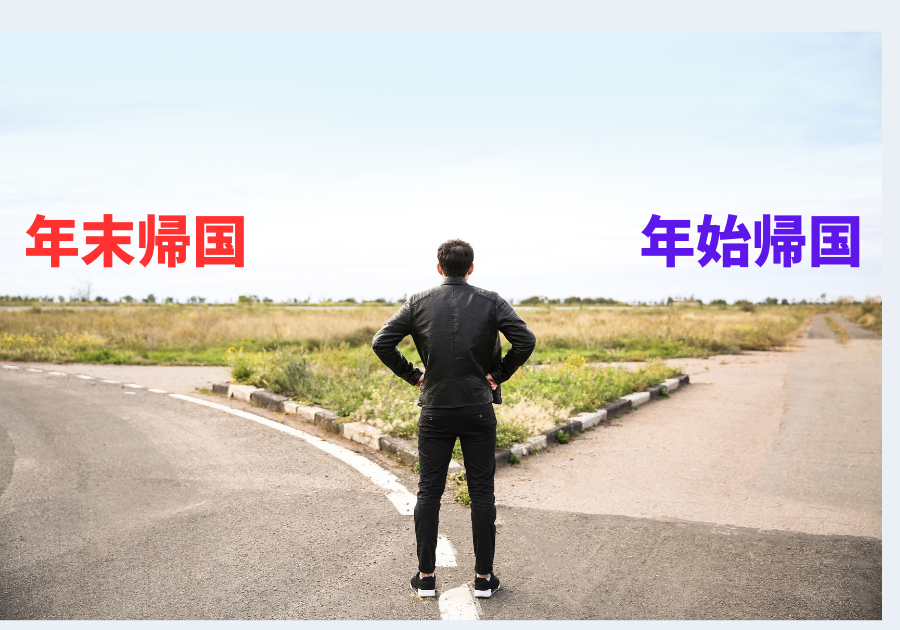 2. 年末帰国？年始帰国？
