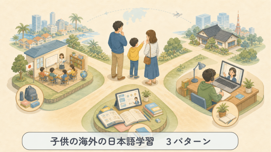 ④ 海外子女の学習サポートは大きく3つある
